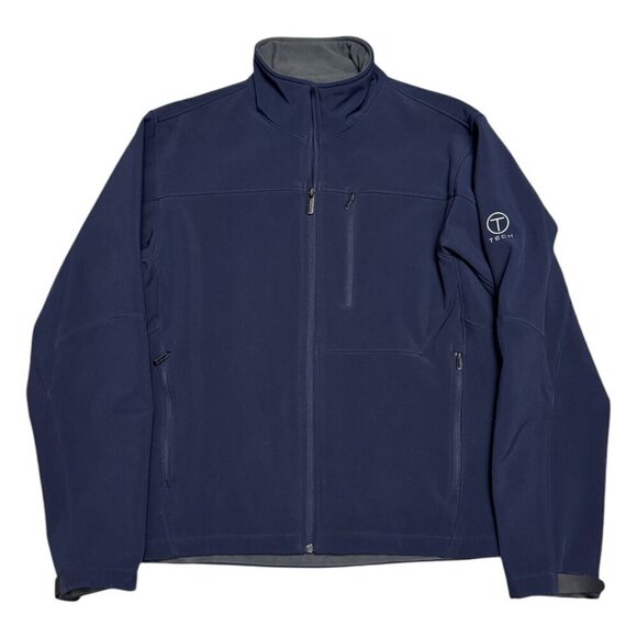 TUMI TECH Blue Shell Waterproof Luxury Designer Windbreaker Jacket Mens Medium - Picture 1 of 6